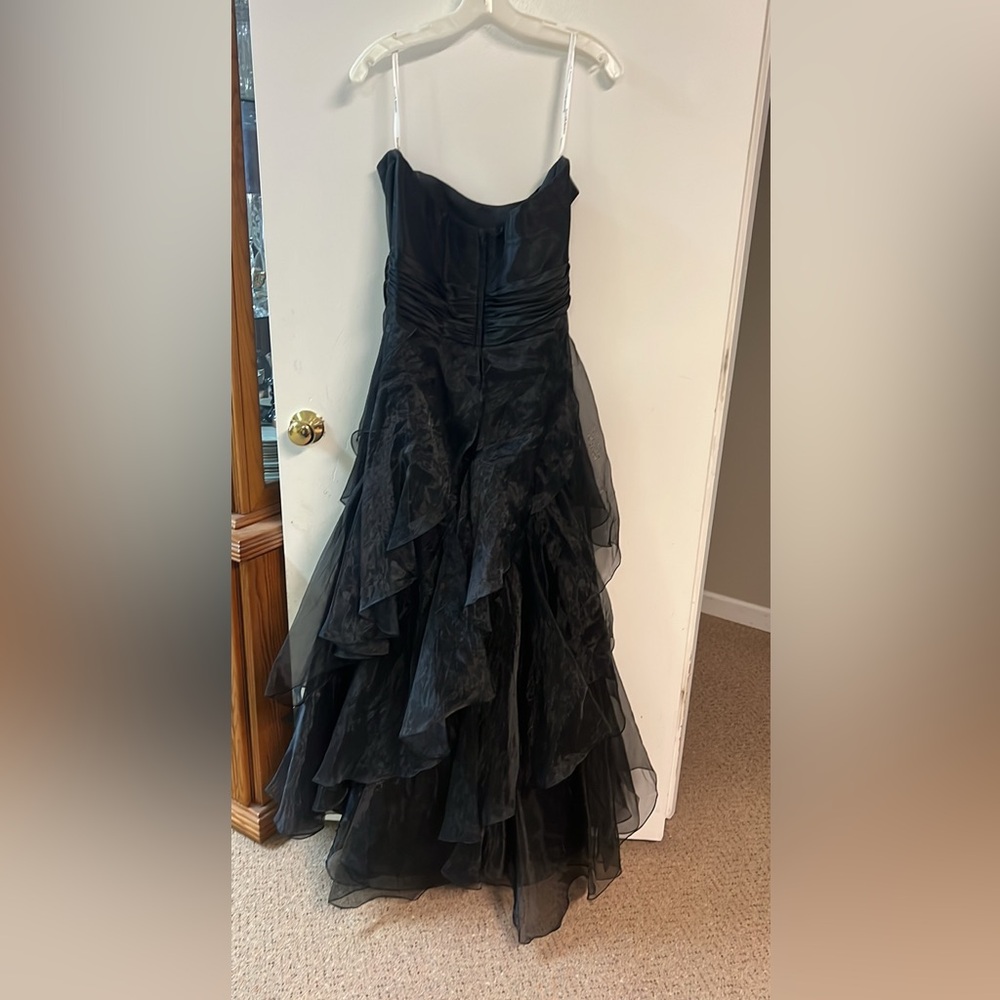 David's Bridal Elegant Black Layered Dress